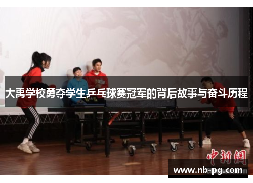 大禹学校勇夺学生乒乓球赛冠军的背后故事与奋斗历程